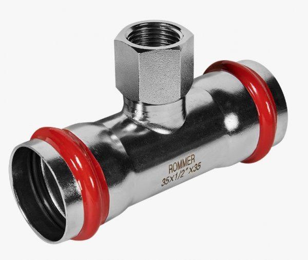 Тройник с вн.р. нерж. сталь 35х 1/2" Тройник с вн.р. нерж. сталь 35х 1/2"