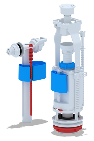 Арматура д/бачка АНИпласт  WC3050 АНИ бок/подв. (2 режима) Арматура д/бачка АНИпласт  WC3050 АНИ бок/подв. (2 режима)