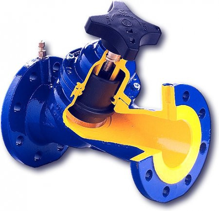 Фланцевый балансировочный клапан  Zetkama 447A-040-C-72,   DN040, PN16, Ф/Ф, Тмакc 120°C Фланцевый балансировочный клапан  Zetkama 447A-040-C-72,   DN040, PN16, Ф/Ф, Тмакc 120°C