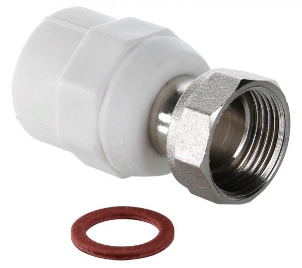 Муфта комбинированная с накидной гайкой 20 х 3/4" ППРС Муфта комбинированная с накидной гайкой 20 х 3/4" ППРС