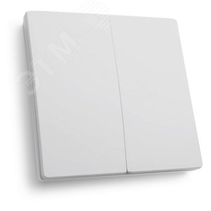 Кнопка-выключатель безпроводной двухклавишный, белый, TM82 Кнопка-выключатель безпроводной двухклавишный, белый, TM82