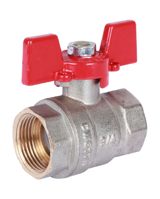 Кран шаровой 3/4" гг бабочка (никель) ROMMER Кран шаровой 3/4" гг бабочка (никель) ROMMER