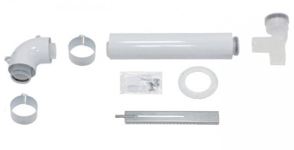 Vaillant Базовый комплект труб 60/100 PP для подключения к дымоходу Dn 80 в шахте Vaillant Базовый комплект труб 60/100 PP для подключения к дымоходу Dn 80 в шахте