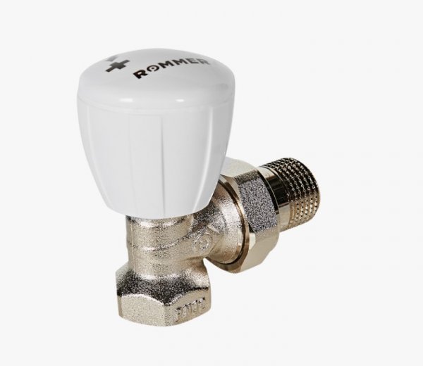Вентиль угловой 1/2" д/рад ROMMER Вентиль угловой 1/2" д/рад ROMMER