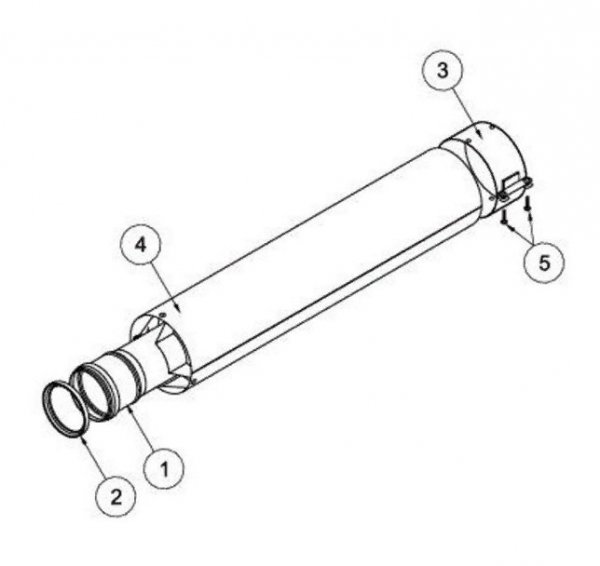 Protherm Вертикальный проход через крышу 60/100 мм. для конденс. рысь (черный) Protherm Вертикальный проход через крышу 60/100 мм. для конденс. рысь (черный)