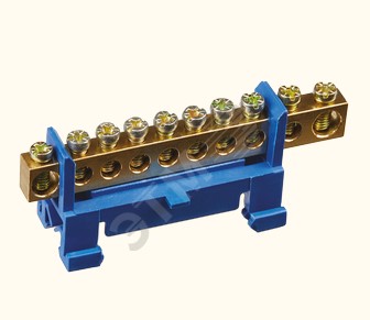 Шина N нулевая 10 контактов на DIN-изоляторе тип Стойка NBB-M69-10P/B (71182) Шина N нулевая 10 контактов на DIN-изоляторе тип Стойка NBB-M69-10P/B (71182)