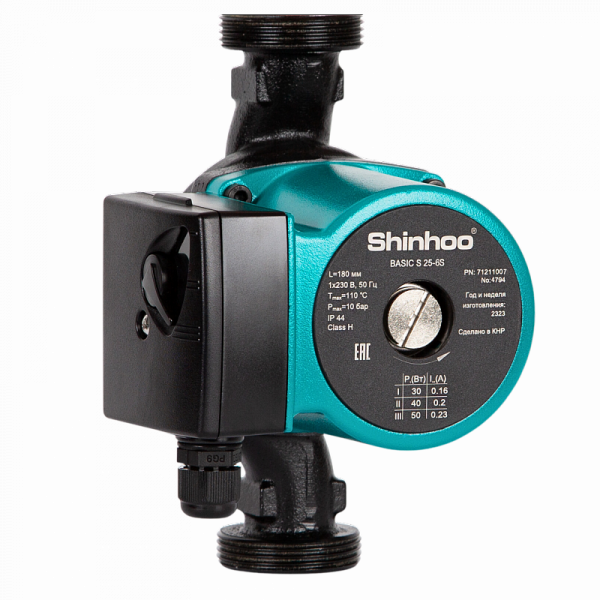 Насос циркуляционный 15/ 6S -130 мм Shinhoo BASIC S 3/4 н.р. Насос циркуляционный 15/ 6S -130 мм Shinhoo BASIC S 3/4 н.р.