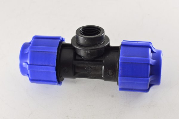 Тройник ПЭ с внутр. труб. резьбой 25х 1/2''х25 (обж.) ТПК-АКВА Тройник ПЭ с внутр. труб. резьбой 25х 1/2''х25 (обж.) ТПК-АКВА