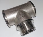 Тройник  1" гшг STOUT (никель)