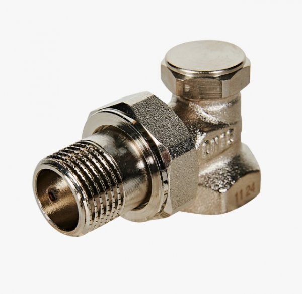 Блок-кран угловой 1/2" д/рад ROMMER Блок-кран угловой 1/2" д/рад ROMMER