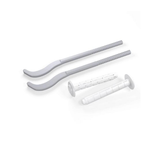 Кронштейны (комплект) плоские с дюбел., серебристые RT06-02 Royal Thermo Кронштейны (комплект) плоские с дюбел., серебристые RT06-02 Royal Thermo