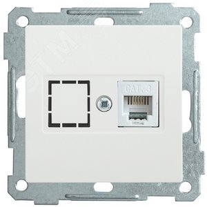 РK10-1-Б Розетка компьютерная RJ45 Cat5e BOLERO белая IEK РK10-1-Б Розетка компьютерная RJ45 Cat5e BOLERO белая IEK