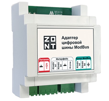 ZONT Адаптер цифровой шины Modbus (RTU) ZONT Адаптер цифровой шины Modbus (RTU)