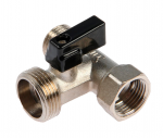 Кран для быт.тех. 1/2"г*3/4ш*1/2ш  тройник шаровой TIM