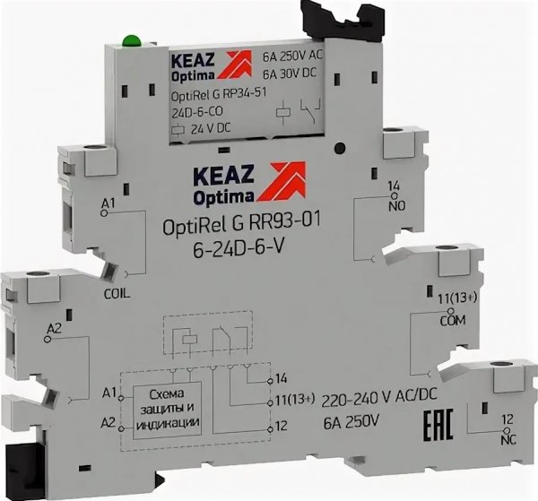 РОЗЕТКА РЕЛЕ  (колодка) для  OptiRel G    RR93-01-12-24U-6-V 281155 КЭАЗ (0,5 Р) 6-24в РОЗЕТКА РЕЛЕ  (колодка) для  OptiRel G    RR93-01-12-24U-6-V 281155 КЭАЗ (0,5 Р) 6-24в