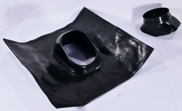 STOUT Элемент дымохода проход через наклонную кровлю герметичный для терминалов 60/100,80/100,80/125 STOUT Элемент дымохода проход через наклонную кровлю герметичный для терминалов 60/100,80/100,80/125