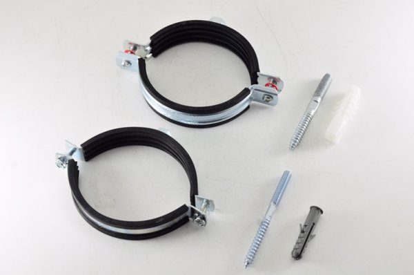 Хомут стальной 3" (87-94) с резиновым уплотнителем и крепежом М8х80+дюбель (60шт/уп) STOUT Хомут стальной 3" (87-94) с резиновым уплотнителем и крепежом М8х80+дюбель (60шт/уп) STOUT