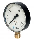 Манометр МП 100У-16 1/2" STOUT Манометр МП 100У-16 1/2" STOUT