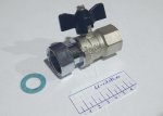 Кран шаровой    3/4" гг с накидной гайкой прямой LD 