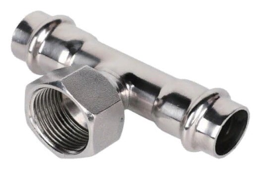 Тройник с вн.р. нерж. сталь 22х3/4" Тройник с вн.р. нерж. сталь 22х3/4"