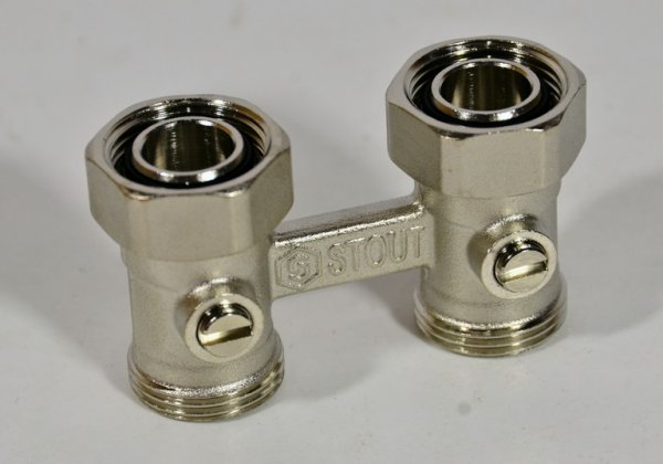 STOUT 3/4" 2 двухтрубной системы, прямой блок (евроконус) STOUT 3/4" 2 двухтрубной системы, прямой блок (евроконус)
