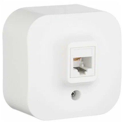 Розетка телефонная RJ11 наружная белая Legrand Quteo 782214 Розетка телефонная RJ11 наружная белая Legrand Quteo 782214