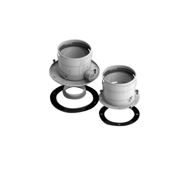 STOUT Элемент дымохода адаптер с фланцем и ревизионным окном Ø80 STOUT Элемент дымохода адаптер с фланцем и ревизионным окном Ø80