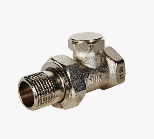 Блок-кран прямой 1/2" д/рад ROMMER Блок-кран прямой 1/2" д/рад ROMMER