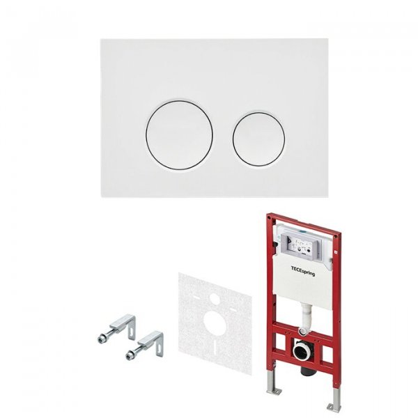Инсталляция TECEspring комплект 4 в 1 c панель смыва, цвеn белый глянцевый Инсталляция TECEspring комплект 4 в 1 c панель смыва, цвеn белый глянцевый