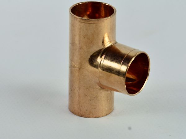Тройник  пайка 35 мм (медь) Тройник  пайка 35 мм (медь)