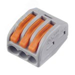 Клемма WAGO №3 2.7мм2 10А ( СМК 222-413 ) Клемма WAGO №3 2.7мм2 10А ( СМК 222-413 )