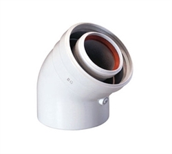 BAXI Коаксиальный отвод 45°, HT BAXI Коаксиальный отвод 45°, HT