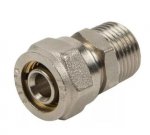 Муфта никелированная для соединения гофротрубы DN 25 1"     НР