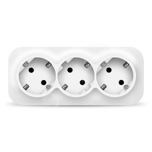 Розетка трехместная серия IONICH, с/з, о/у, 16А, 220В, белая (еврослот) Розетка трехместная серия IONICH, с/з, о/у, 16А, 220В, белая (еврослот)