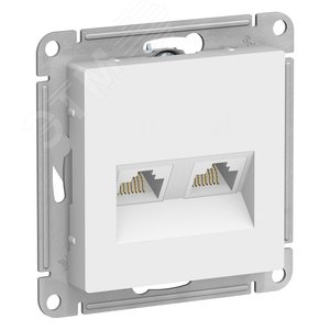 RJ-45 двойная розетка БЕЛЫЙ ATLASDESIGN интернет розетка RJ-45 двойная розетка БЕЛЫЙ ATLASDESIGN интернет розетка