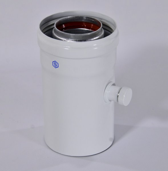 STOUT Элемент дымохода конденсатосборник горизонт. Ø60/100, п/м уплотнения в компл. с лого. STOUT Элемент дымохода конденсатосборник горизонт. Ø60/100, п/м уплотнения в компл. с лого.