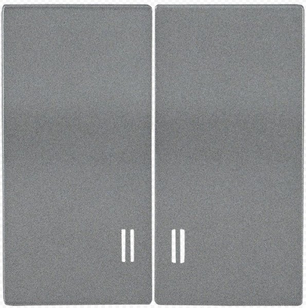 Накладка 2 клавиши с индикацией BOLERO антрацит Накладка 2 клавиши с индикацией BOLERO антрацит