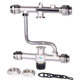 Насосно-смесительный узел с термостатическим клапаном 30-60 С; без насоса STOUT Насосно-смесительный узел с термостатическим клапаном 30-60 С; без насоса STOUT