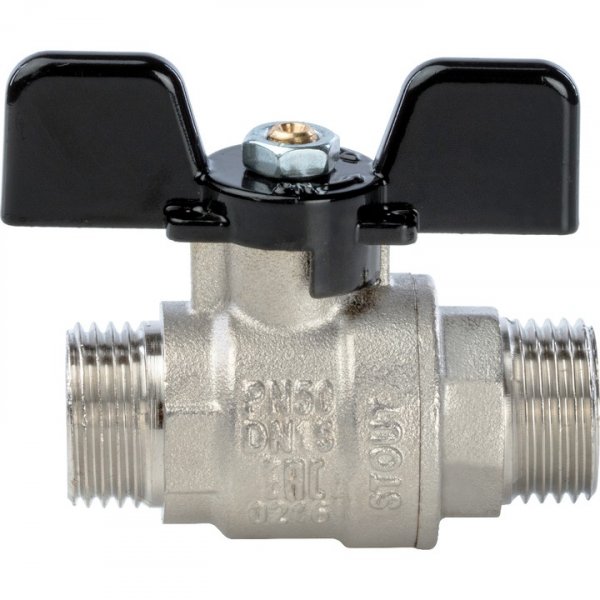 Кран шаровый 1/2" шш бабочка полнопроходной STOUT Кран шаровый 1/2" шш бабочка полнопроходной STOUT
