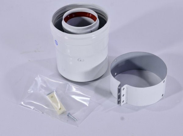 STOUT Элемент дымохода Ø60/100 адаптер для котла вертикальный коаксиальный (совм. Vaillant, Prother STOUT Элемент дымохода Ø60/100 адаптер для котла вертикальный коаксиальный (совм. Vaillant, Prother