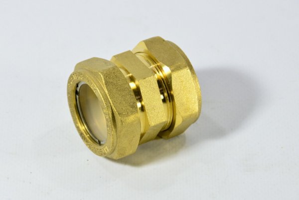 Муфта из латуни для соединения гофротрубы DN 32 Муфта из латуни для соединения гофротрубы DN 32