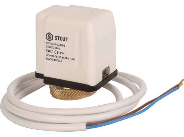 Электротермический аналоговый сервопривод, питание 24 В (н.з.) STOUT Электротермический аналоговый сервопривод, питание 24 В (н.з.) STOUT
