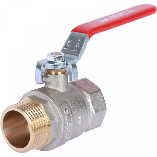 Кран шаровой 1" гш ручка (никель) ROMMER Кран шаровой 1" гш ручка (никель) ROMMER