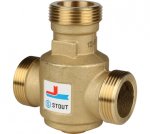Клапан 3-Ходовой термостатический смесительный 1 1/4" (с боковым смешением;Kv 9,0; t:60С) STOUT Клапан 3-Ходовой термостатический смесительный 1 1/4" (с боковым смешением;Kv 9,0; t:60С) STOUT