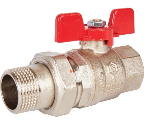 Кран шаровой 1" гш американка бабочка EPDM STOUT Кран шаровой 1" гш американка бабочка EPDM STOUT