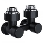Узел нижнего подключения Royal Thermo угловой 1/2"х3/4" EK (черный)