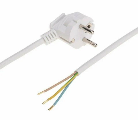 Кабель с вилкой ПВС 3х1,0 мм, 2м, белый 11-1316 REXANT Кабель с вилкой ПВС 3х1,0 мм, 2м, белый 11-1316 REXANT