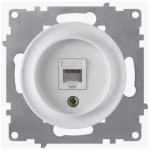 RJ-45 розетка БЕЛЫЙ FLORENCE интернет розетка RJ-45 розетка БЕЛЫЙ FLORENCE интернет розетка