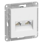 RJ-45 двойная розетка БЕЛЫЙ ATLASDESIGN интернет розетка RJ-45 двойная розетка БЕЛЫЙ ATLASDESIGN интернет розетка