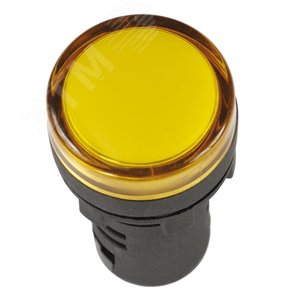 Лампа AD16DS LED диам. 16мм желтая 230в AC Лампа AD16DS LED диам. 16мм желтая 230в AC